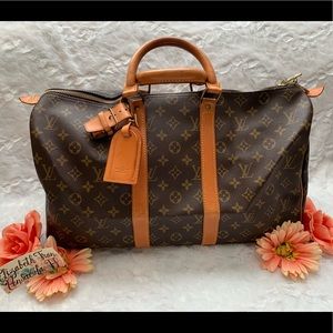 AUTH. Louis Vuitton Monogram Keepall 45
